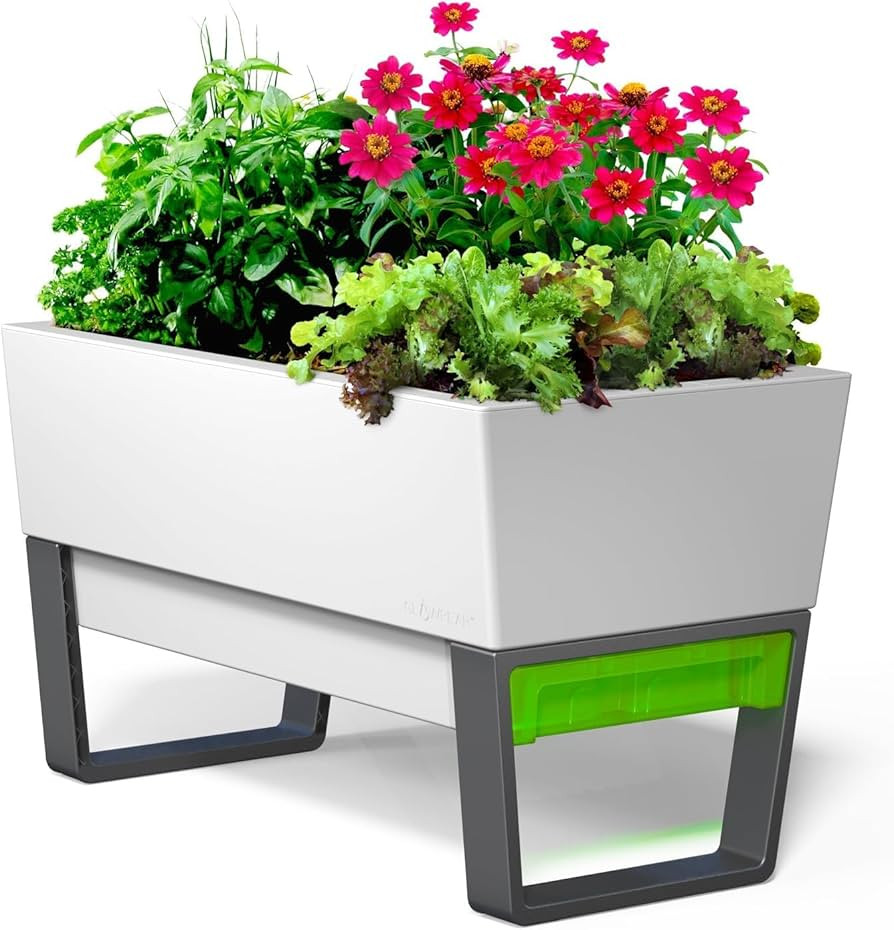 Glowpear Self Watering Planter Box - 29.5", White - UV Stable, Scalable Urban Raised Garden Bed w... | Amazon (US)