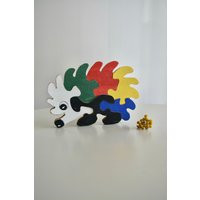 Vintage Folk Art Handmade Porcupine Hedgehog Wooden Kid Puzzle. Primitive Wood Children Toy Hand Painted Cut Puzzle | Etsy (US)