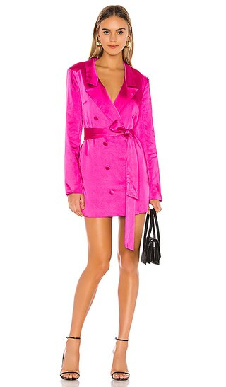 Kimber Blazer Dress in Magenta Pink | Revolve Clothing (Global)