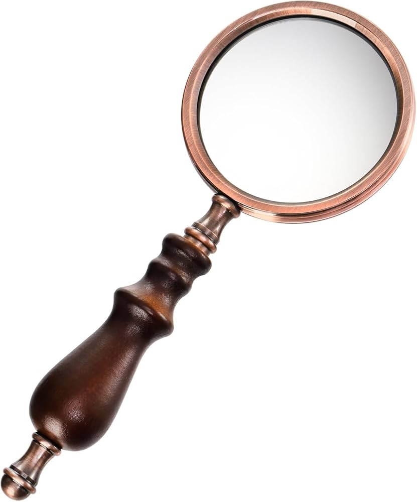 Hiceeden 10X Antique Magnifying Glass, Brass Handheld Magnifier with Wooden Handle, Decorative Re... | Amazon (CA)