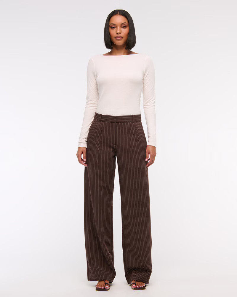 A&F Sloane Low Rise Tailored Wide Leg Pant | Abercrombie & Fitch (US)