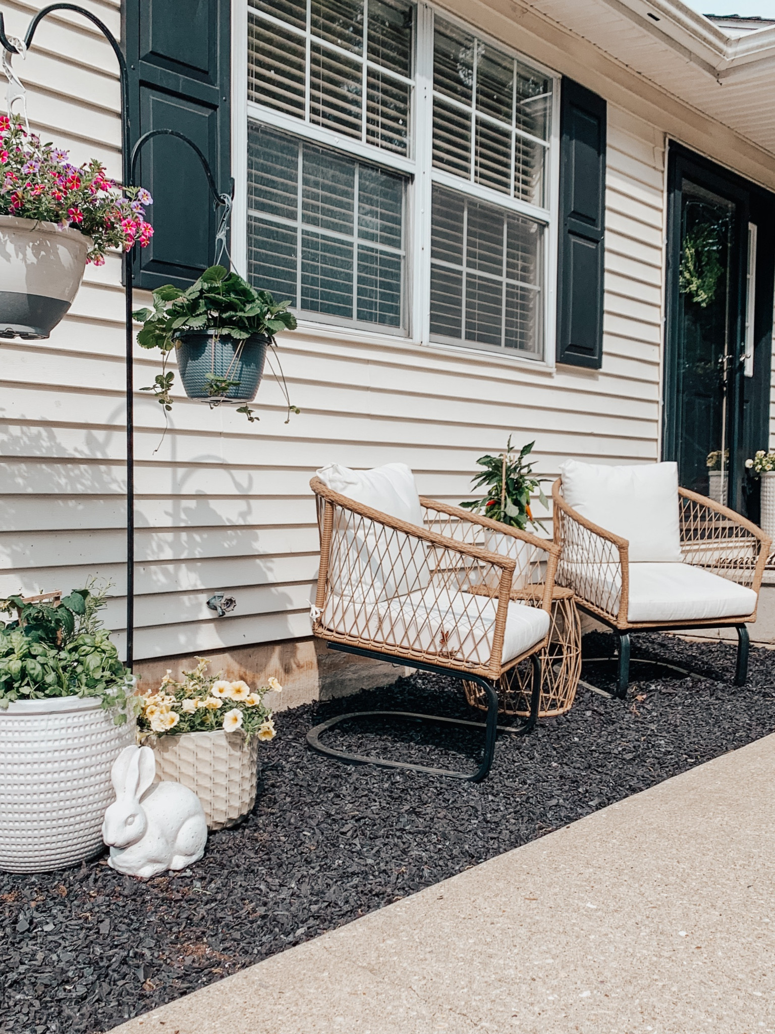This outdoor front porch seating set was a follower favorite in May! I bought it at Aldi last year, and was so excited to find it available online for Summer 2023! Drinking my morning coffee on these lounge chairs makes me feel like I have a real front porch 🥰

#LTKhome #LTKFind #LTKSeasonal