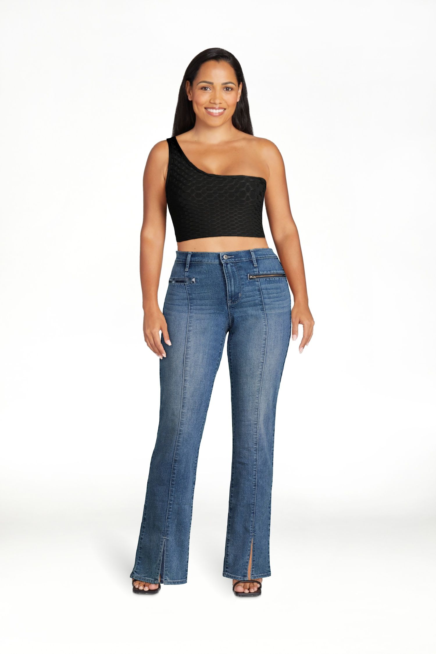 Sofia Jeans Women's Aura High Rise Skinny Kick Boot Jeans | Walmart (US)