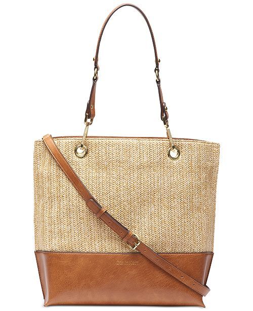 Calvin Klein Sonoma Straw Tote & Reviews - Handbags & Accessories - Macy's | Macys (US)