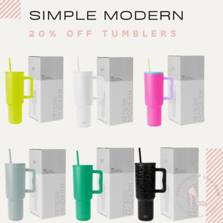 I’m in love with the colors and designs of these tumblers! 
Fashionablylatemom 
Simple Modern Mothers Day Gifts for Mom 40 oz Tumbler with Handle and Straw Lid Insulated Reusable Stainless Steel Water Bottle | Gift for Women Her | Trek Collection | 40oz | Black Leopard
Cupholder Friendly: Tapered shape with handle makes it the ideal cup -- Take Us With You wherever you go
Leak Resistant: Comes with straw lid to prevent spills
Double Wall Insulation: Keeps beverages hot or cold for hours
Durable: Made of premium 18/8 stainless steel
Limited Lifetime Warranty & Patent Pending

#LTKsalealert #LTKGiftGuide
