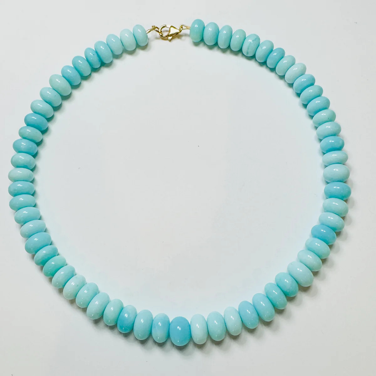smooth aqua opal candy necklace | Theodosia Jewelry