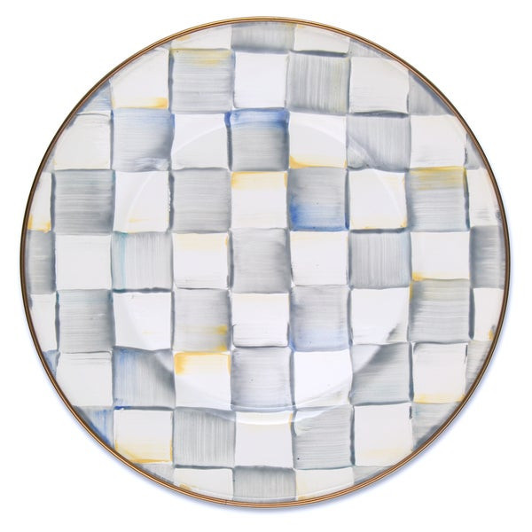 MacKenzie-Childs Sterling Check Dinner Plate | MacKenzie-Childs