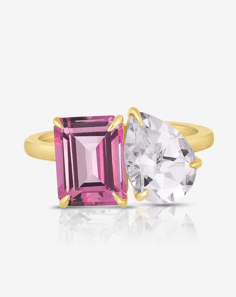 Magenta Toi et Moi Gemstone Ring | Ring Concierge