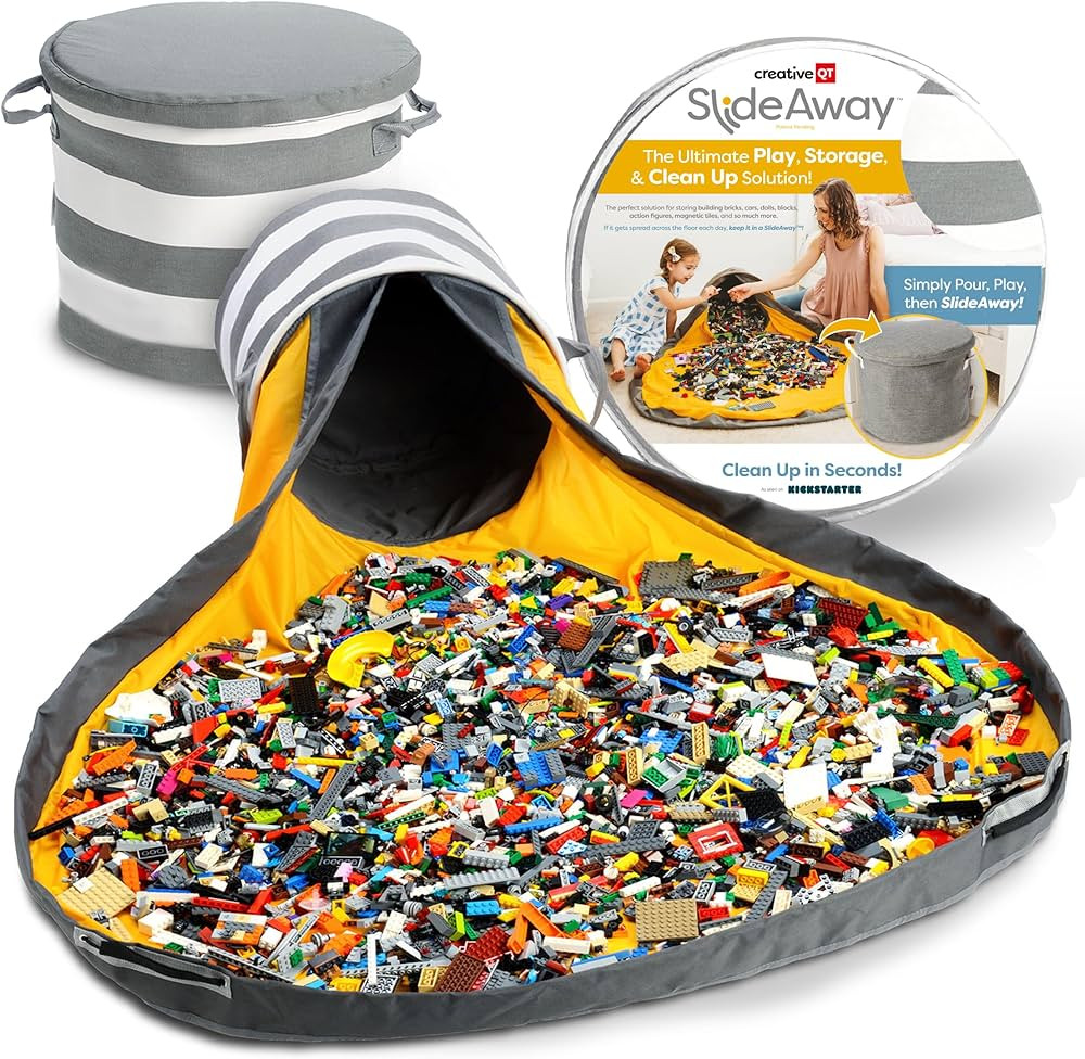 Creative QT SlideAway Toy Storage Organizer & Play Mat for Kids - Organizer Storage Bin - Kids To... | Amazon (US)