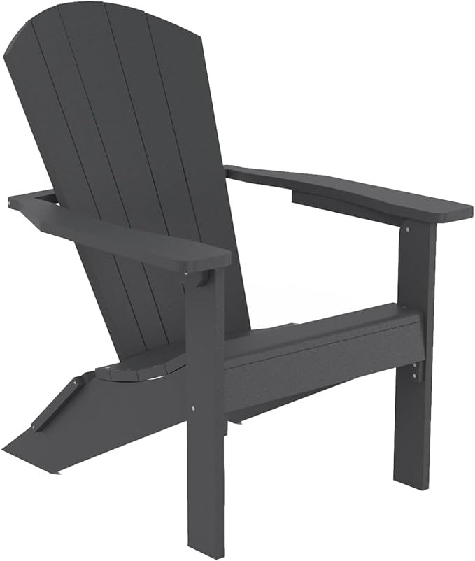 Classic Adirondack Chair, Charcoal – Durable HDPE, Recycled Plastic, All-Weather | Amazon (US)