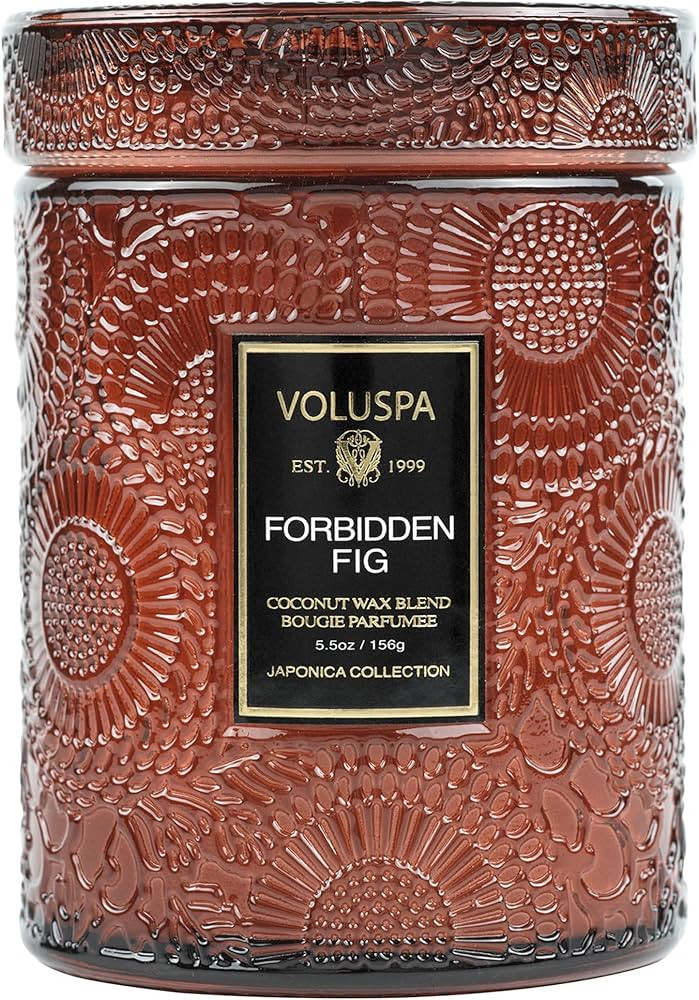 Voluspa Forbidden Fig Candle, 5.5oz, Coconut Wax Blend, Scented Candles for Home, 50 Hour Burn Ti... | Amazon (US)