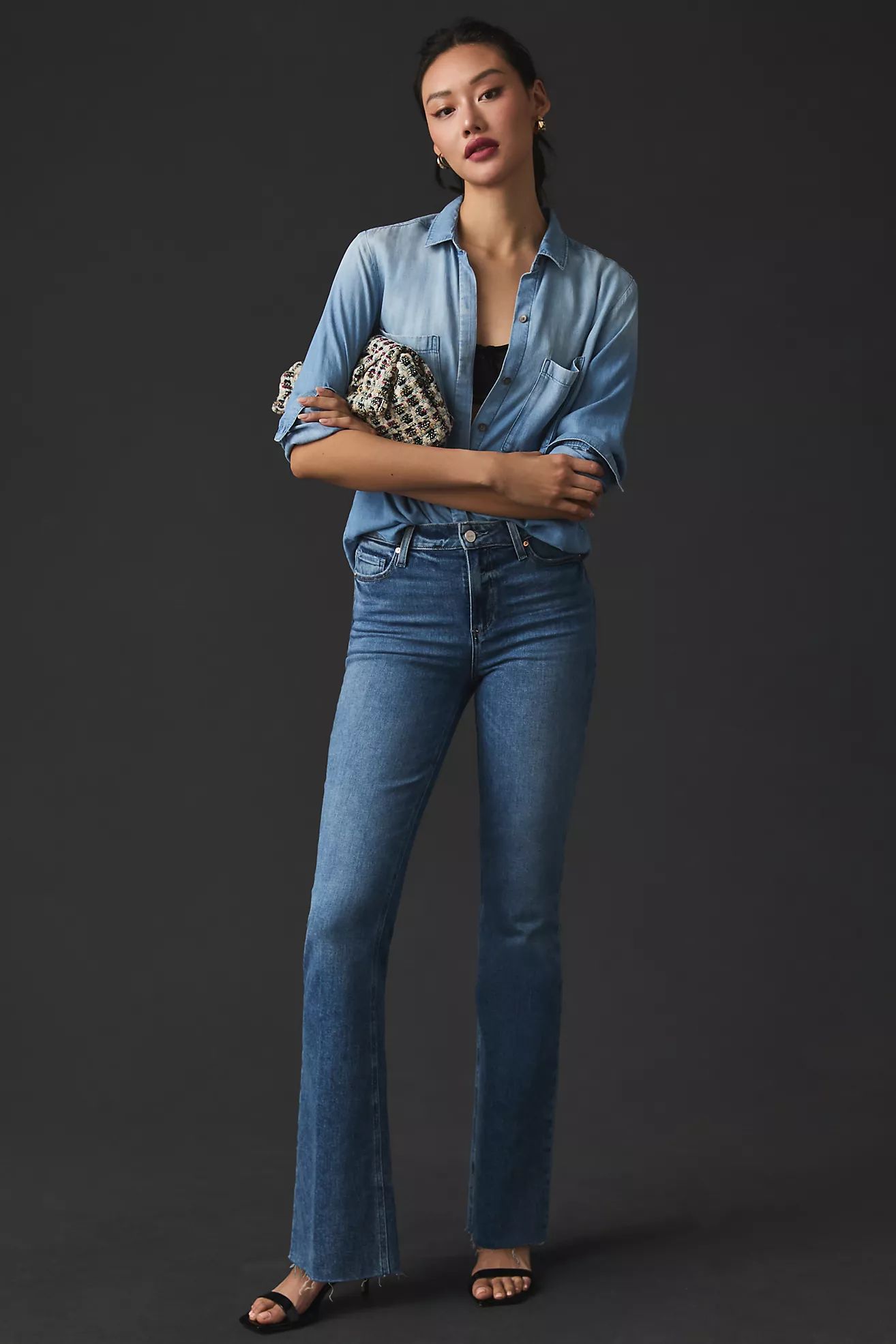 Paige Laurel Canyon High-Rise Flare Jeans | Anthropologie (US)