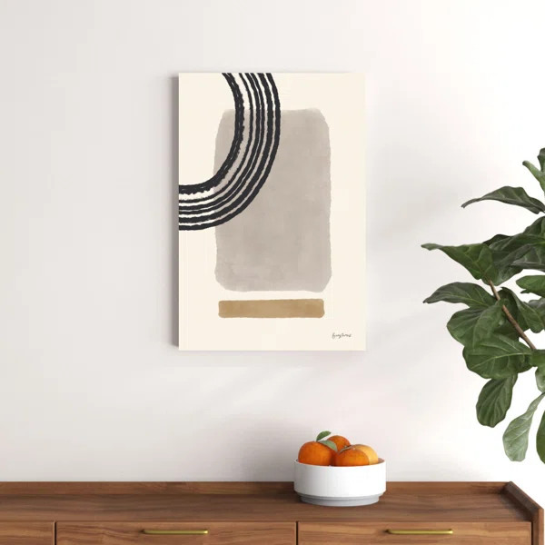 Geo Abstract III Neutral Pink On Canvas by Becky Thorns Bold Art | Wayfair Professional