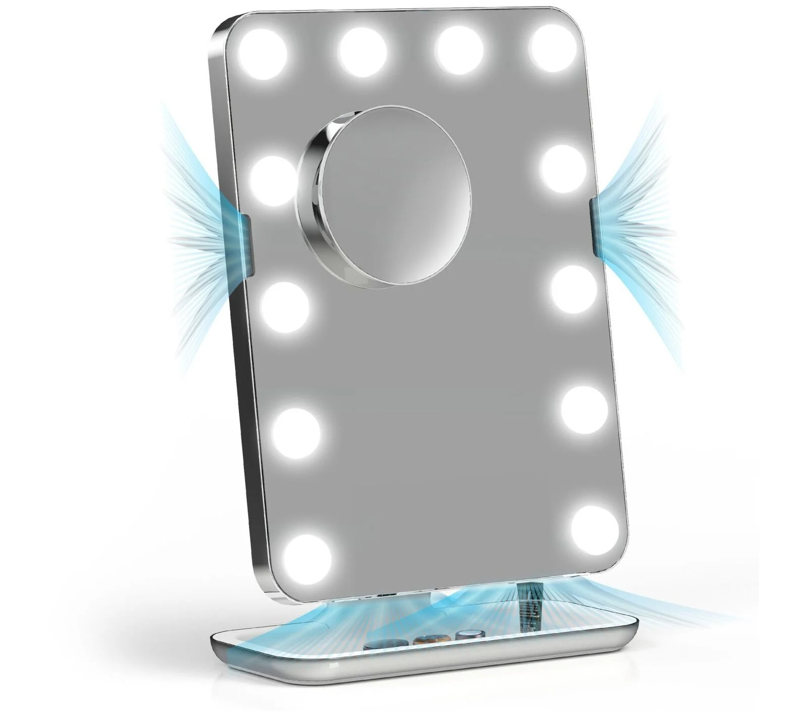 Sharper Image SpaStudio Hollywood Vanity Mirror with Fans White/Chrome | Walmart (US)