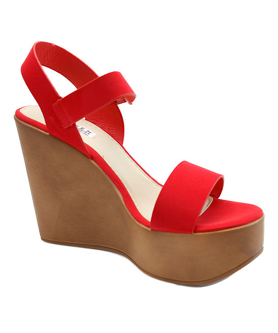 Kayleen Women's Sandals RED - Red Chrissy Wedge - Women | Zulily