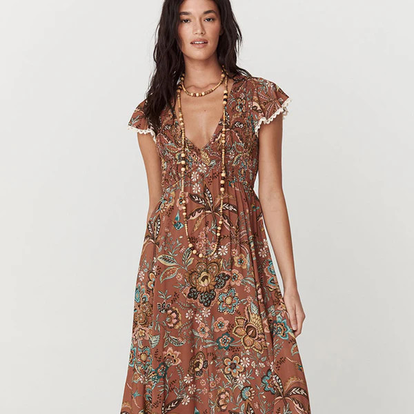Mojave Lily Shirred Maxi Dress | Spell Designs (USA)
