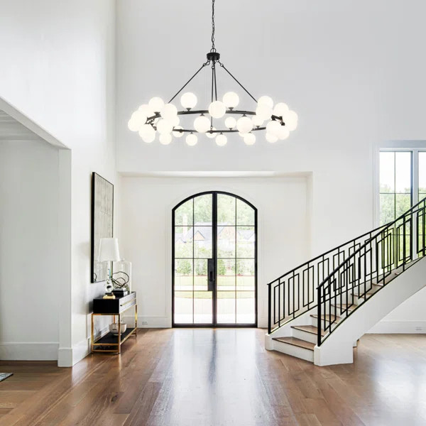 36-light Chandelier Modern Chandelier Wagon Wheel Chandelier Large Chandeliers For Dining Room | Wayfair North America