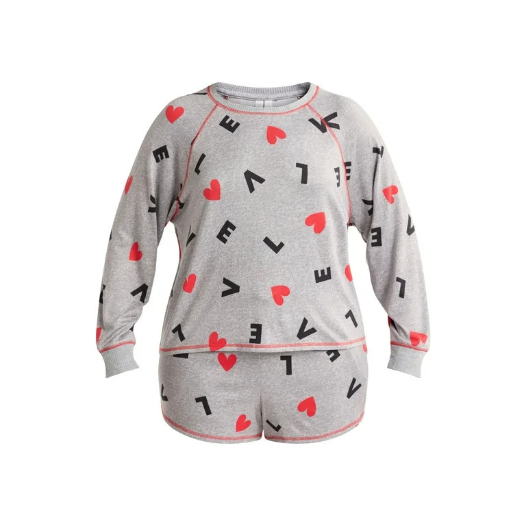 Joyspun Women's and Women’s Plus Hacci Knit Sleep Top, Sizes XS to 3X | Walmart (US)