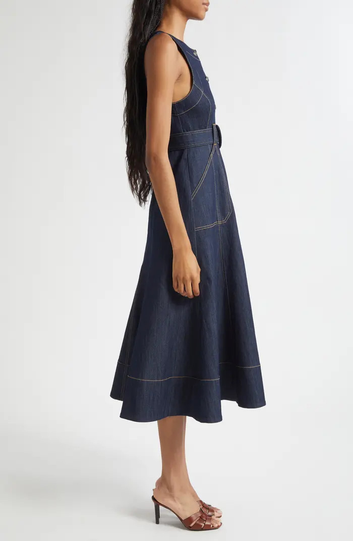 Cinq à Sept Cezanne Denim Midi Dress | Nordstrom | Nordstrom