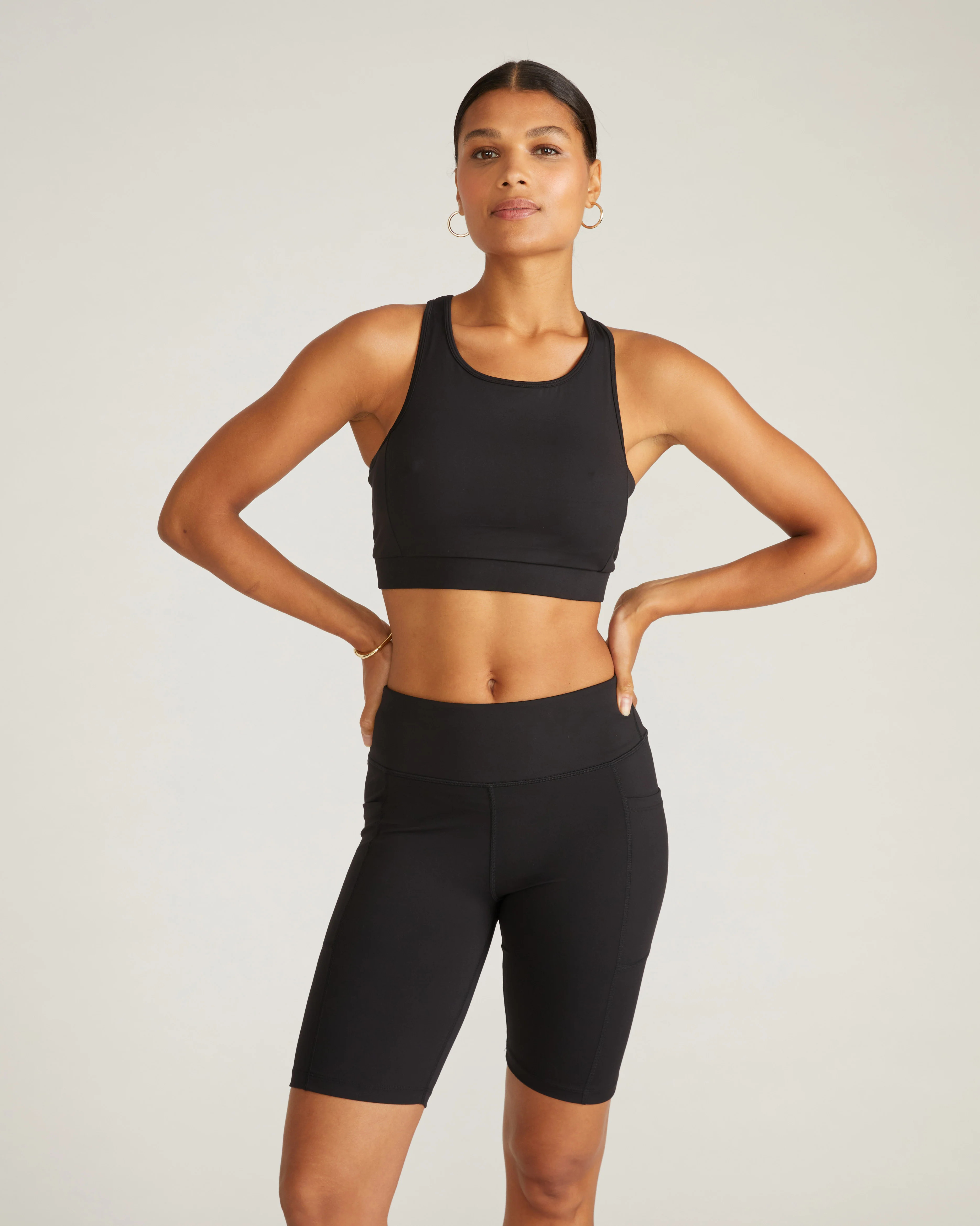 Next-to-Naked Racerback Sports Bra - Black | Universal Standard