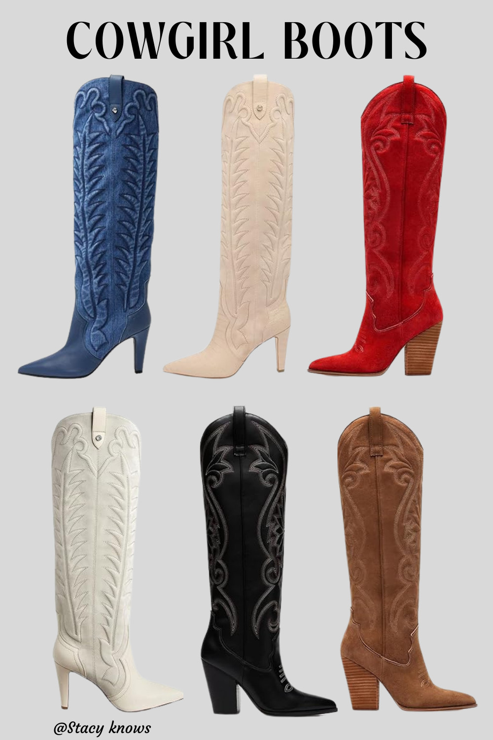 Kick up your style game with my latest cowgirl boot finds! From classic leather to modern embroidered pairs—these boots are made for walkin' and lookin' good. Shop the trend on my LTK! 
#LTKshoecrush #CowgirlBoots #WesternWear #Boots #Wanderlust #StyleInspo #BootsOfTheDay #HowToStyle #WesternFashion #TrendyBoots #FashionInspo 

 #LTKGiftGuide #LTKHoliday #LTKTall