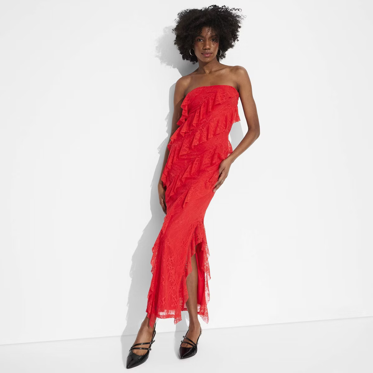 Women's Lace Ruffle Maxi Bodycon Dress - Wild Fable™ | Target