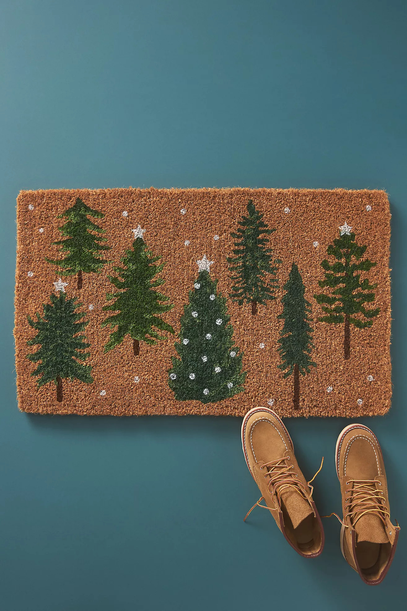 Snowy Forest Doormat | Anthropologie (US)