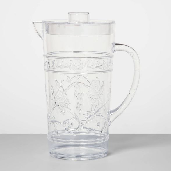 24oz Plastic Floral Embossed Beverage Pitcher - Opalhouse™ | Target