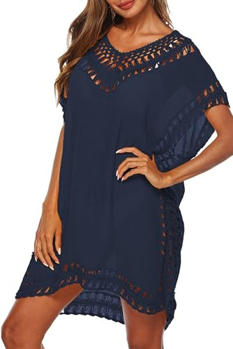 Adisputent Womens Swimsuits Cover Ups Crochet Chiffon Beach Cover Bathing Suit Bikini Wear Coveru... | Amazon (US)