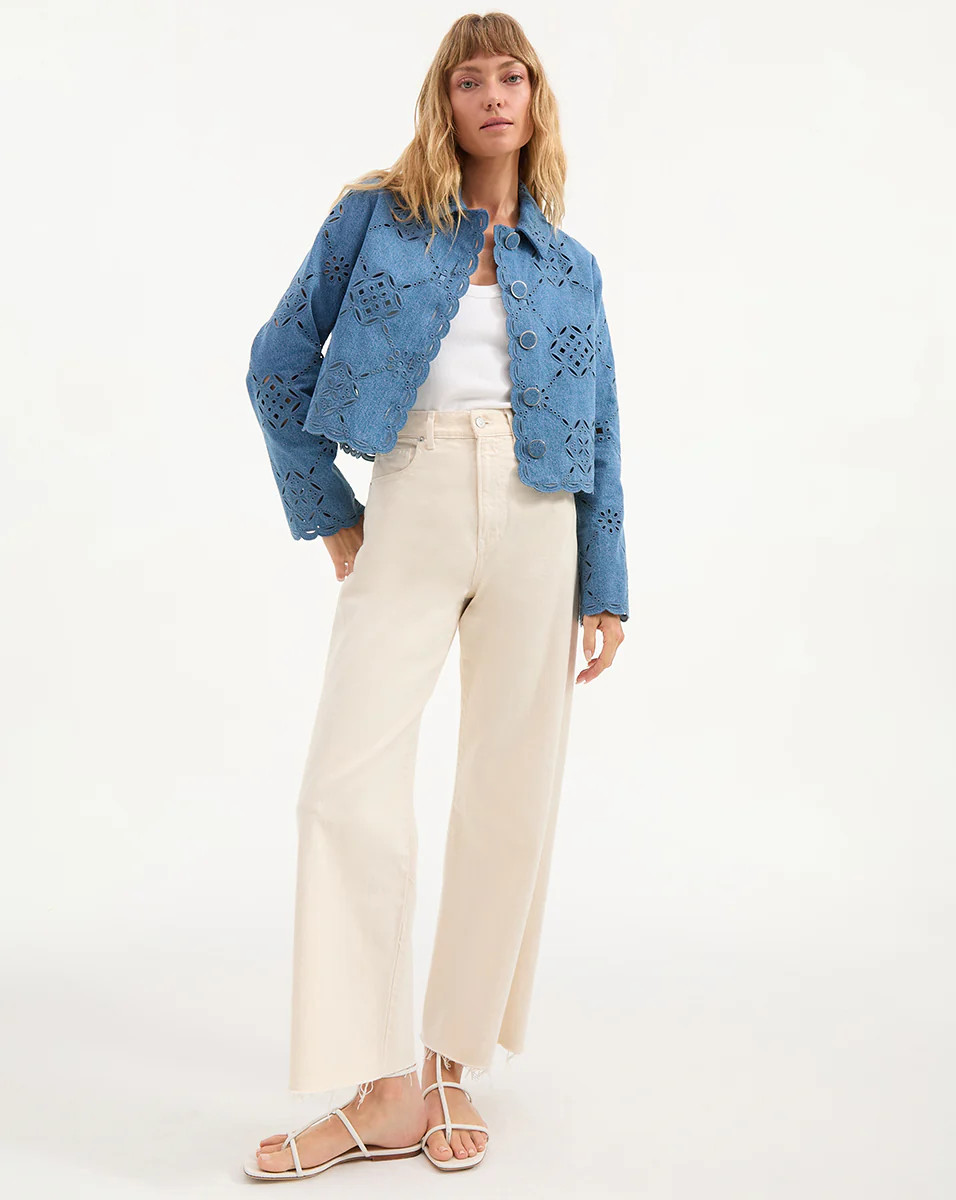 Adelaide Eyelet Jacket | Veronica Beard