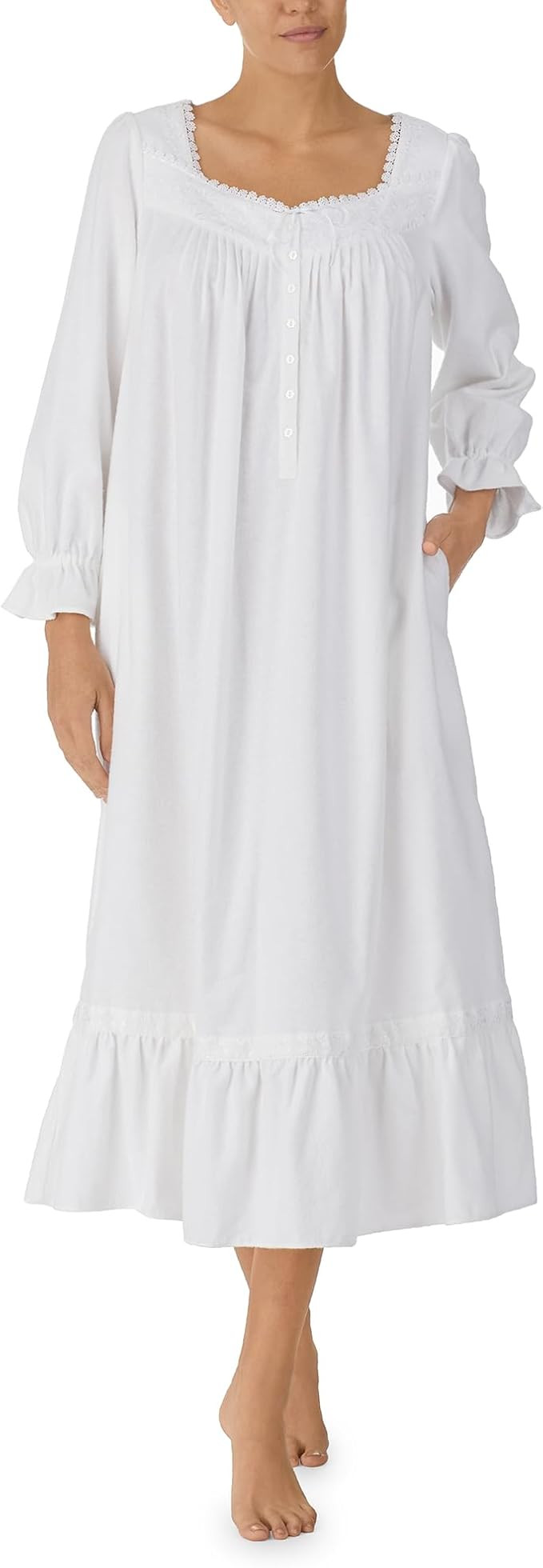 Eileen West Womens Sleepwear & Loungewear - Brushed Flannel Collection - 100% Cotton Long Sleeve ... | Amazon (US)