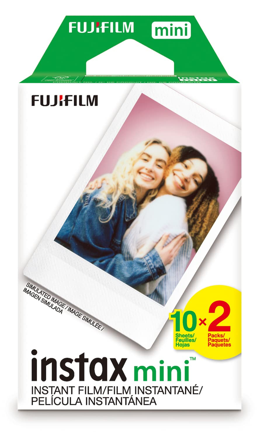 FUJIFILM Instax Mini Instant Film Twin Pack (White), 20 Photos | Amazon (US)