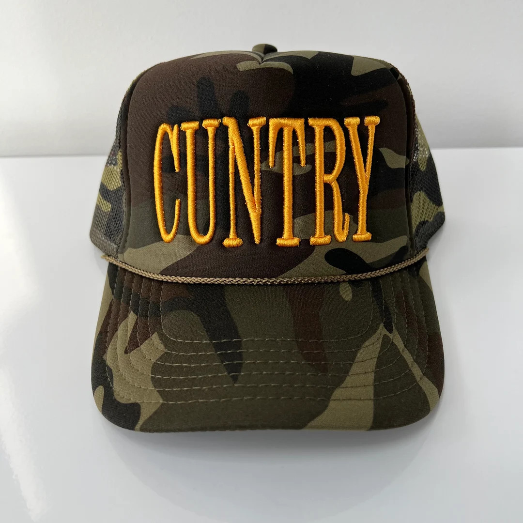 PRE-ORDER Western CUNTRY Trucker Hat, Embroidered Hat, Cowgirl Trucker Hat, Retro Western Hat for... | Etsy (US)
