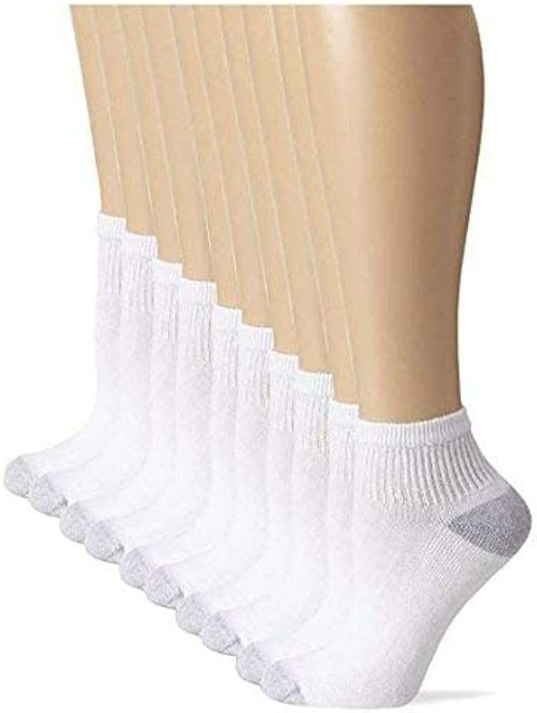 Hanes womens 10-pair Value Pack Ankle athletic socks, White, 5 9 US | Amazon (US)