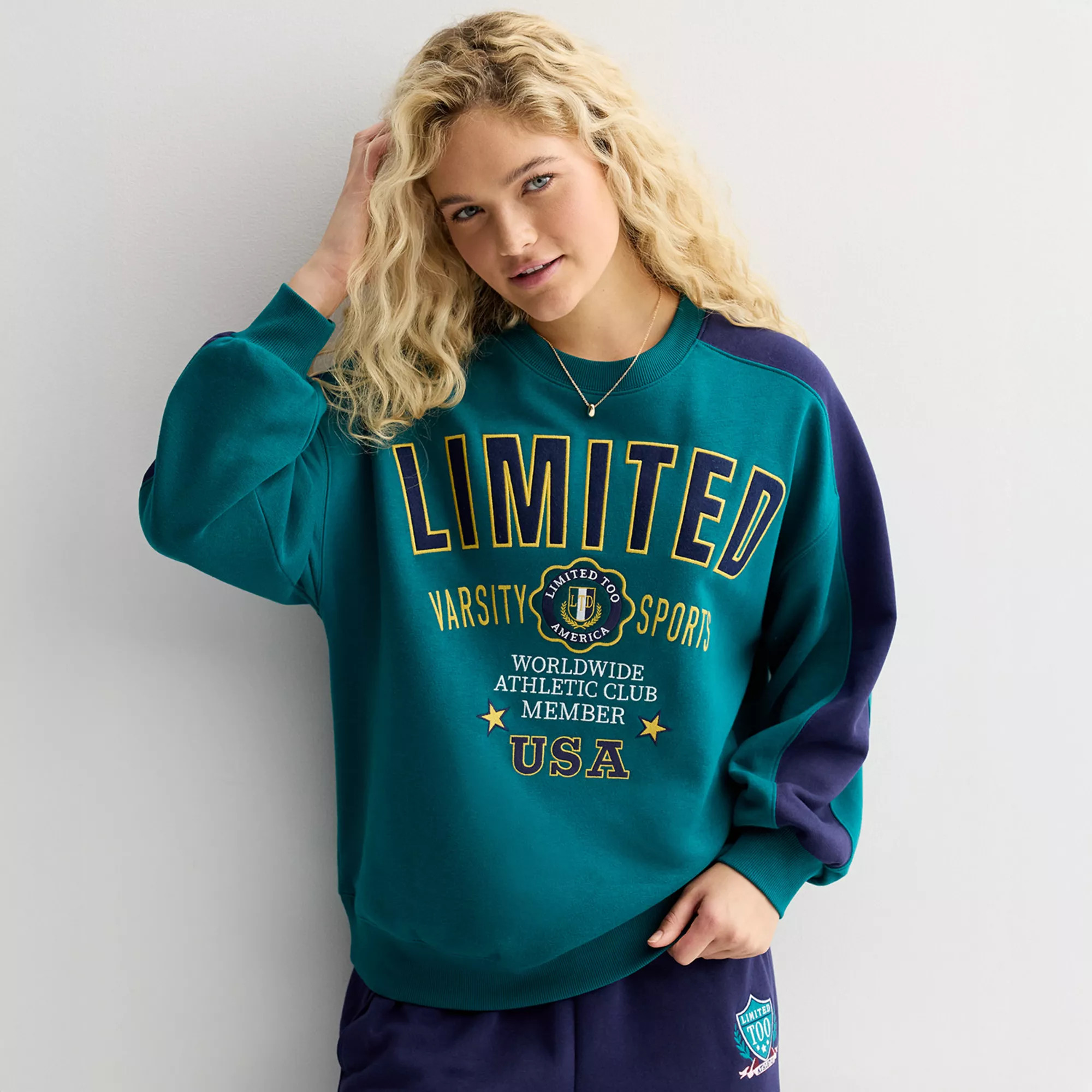 Juniors' Limited Too Oversized Crewneck Sweatshirt | Kohl's