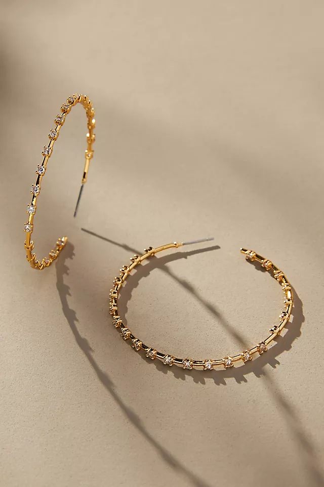 Pave Patterned Hoops | Anthropologie (US)