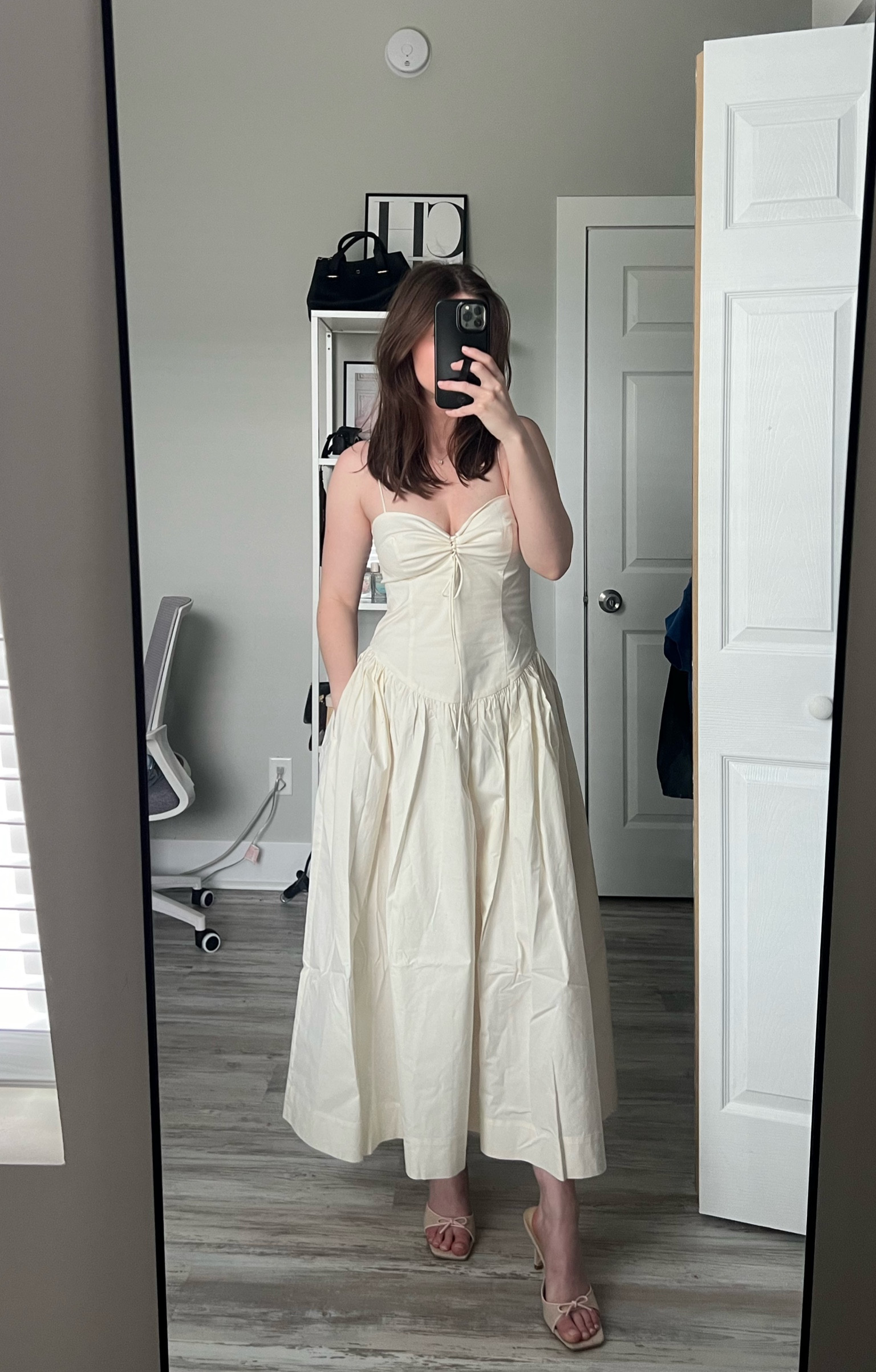 Cotton Midi dress 🤍 #revolve #revolvefinds #whitedress