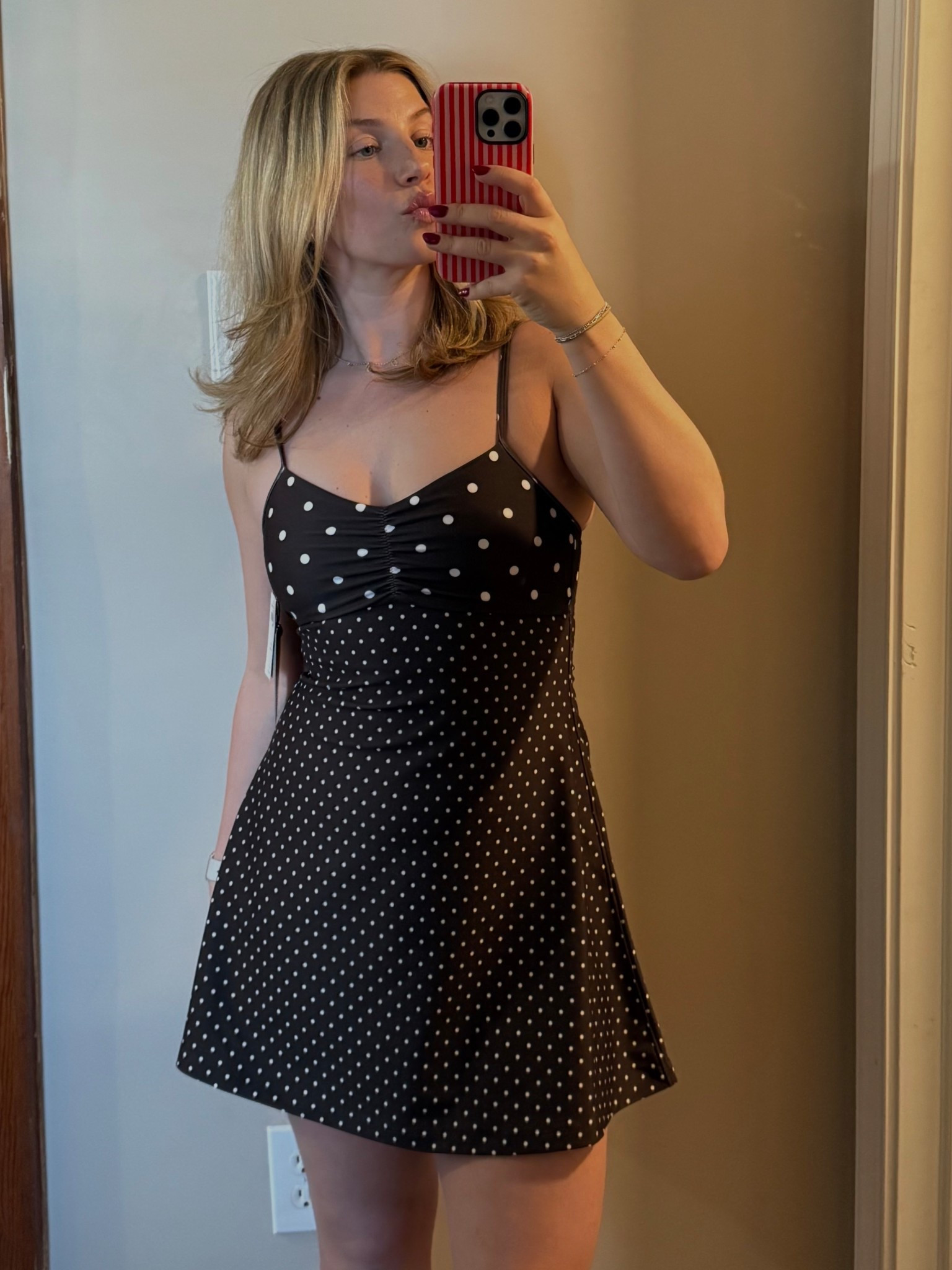 my new favorite athletic dress from @abercrombie ! The polka dots are on trend and I love that this is cute and comfortable - it even has built in shorts! I ordered a size small and it fits like a glove. Perfect for running around all day!

#LTKgrwm #LTKU #LTKootd
