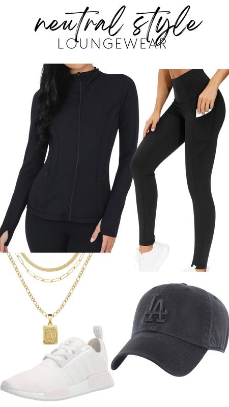 Neutral Style Black Zip up Workout Jacket Casual Comfy Outfit Idea

#LTKstyletip #LTKfindsunder50 #LTKsalealert