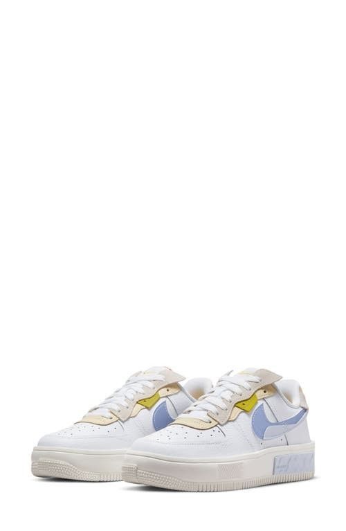 Nike Air Force 1 Fontanka Sneaker in White/Phantom/Lemon/Marine at Nordstrom, Size 9 | Nordstrom