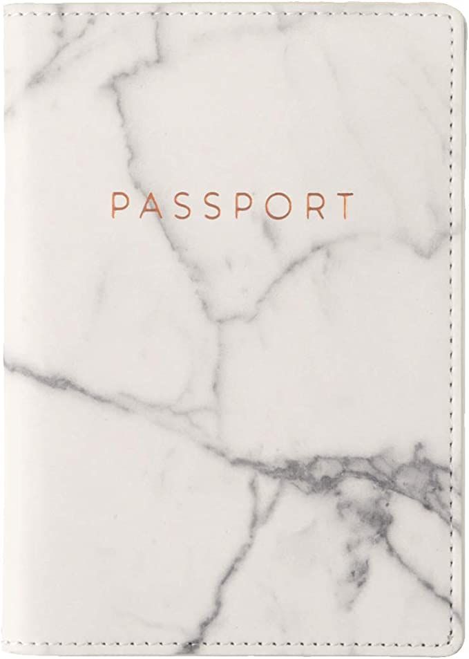 Eccolo World Traveler Travel Passport Cover Case with Storage Pocket, Marble, 6.4X4 | Amazon (US)