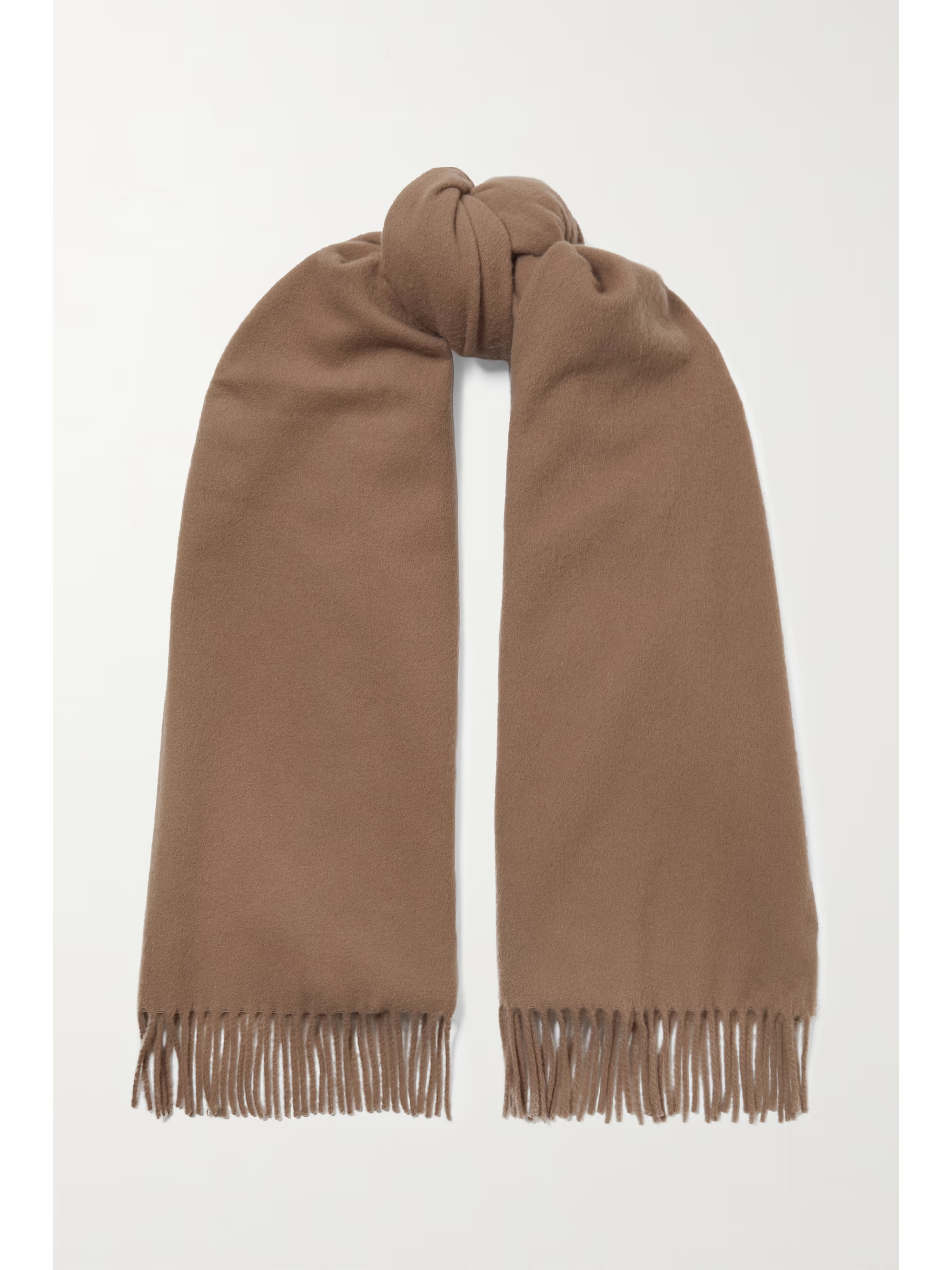 Camel Oversized fringed wool scarf | ACNE STUDIOS | NET-A-PORTER | NET-A-PORTER (US)
