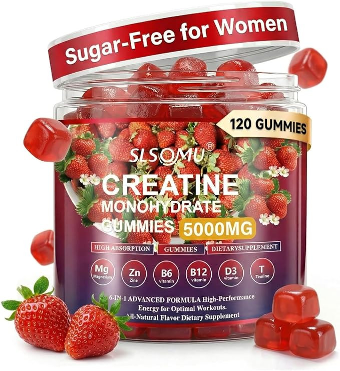 Creatine Gummies for Women, 5000mg Pre-Workout Muscle Strength & Energy Support, 0 Sugar Creatine... | Amazon (US)