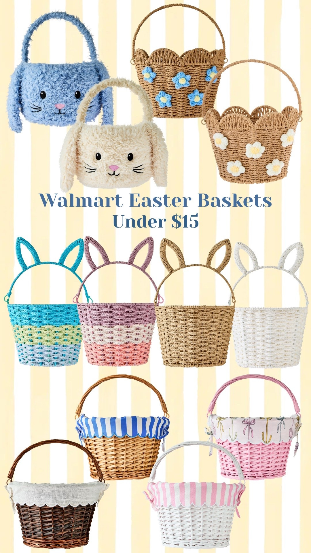 Walmart Easter Baskets for boys and girls. Large baskets for Easter basket stuffers and gifts. 

#LTKKids #LTKSeasonal #LTKmomlife