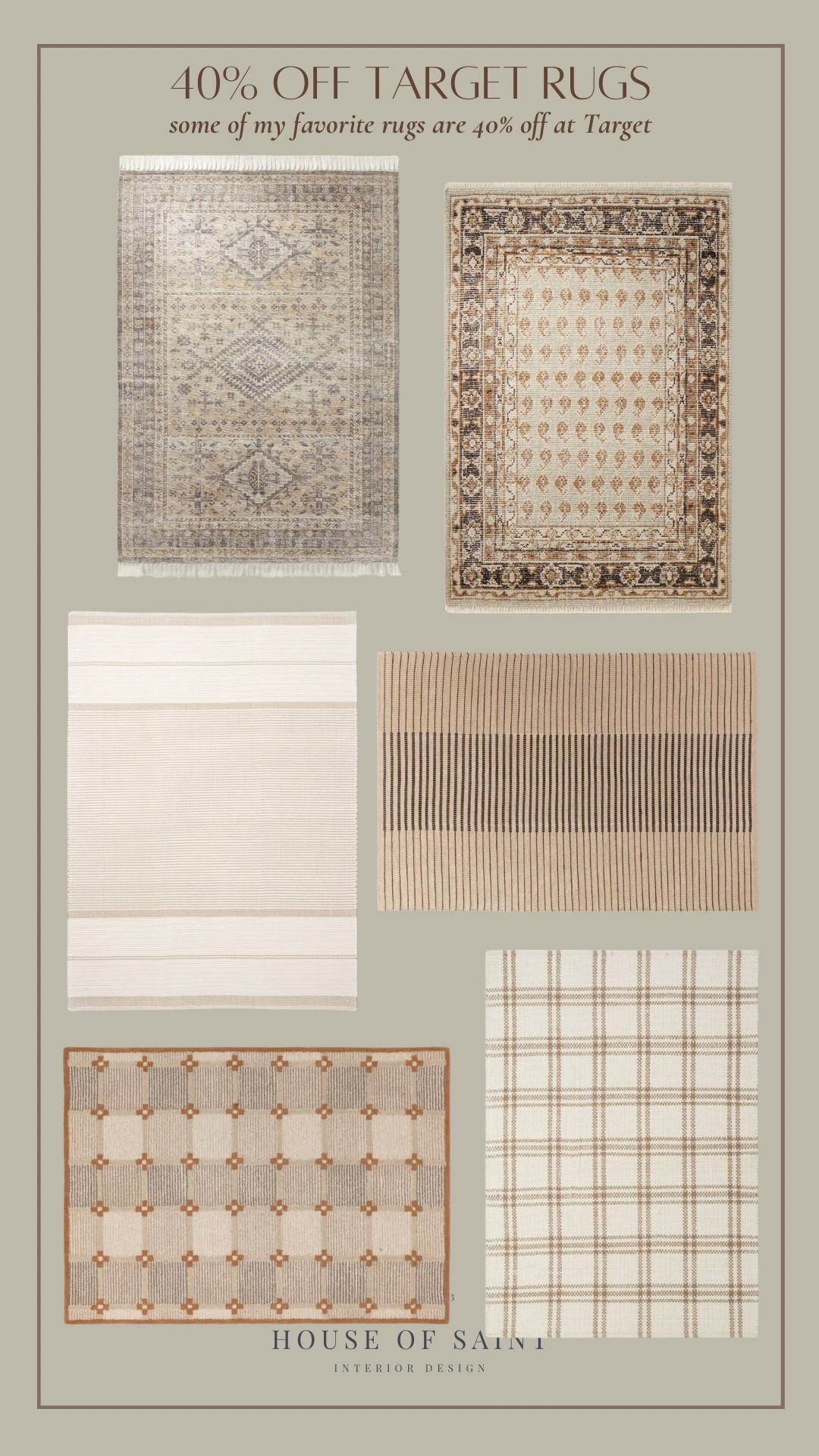 Some of my favorite Target rugs are 40% off right now and they’re so good. Sharing the best neutral, vintage-inspired, and easy-to-style picks before the sale ends. 

 #LTKHome