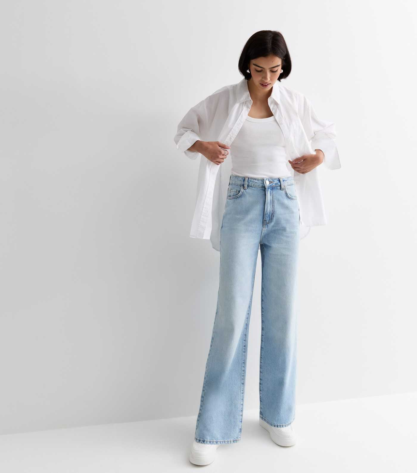 Blue Adalae High-Waist Wide Leg Jeans
						
						Add to Saved Items
						Remove from Saved Ite... | New Look (UK)