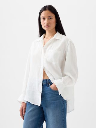 100% Linen Big Shirt | Gap (US)