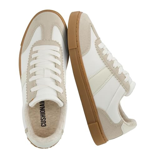 CUSHIONAIRE Balance Womens Sneakers, Casual Tennis Shoes for Women with Memory Foam and Slip Resistant Outsole, IVORY 9 | Amazon (US)