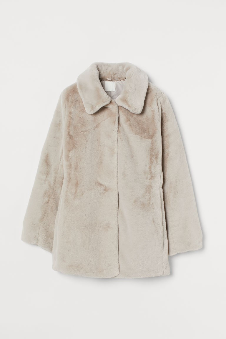 H & M - Faux Fur Coat - Brown | H&M (US + CA)
