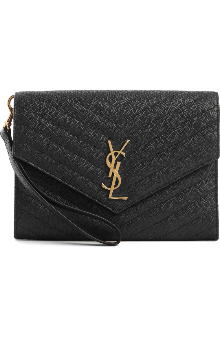 Monogram Quilted Leather Clutch | Nordstrom